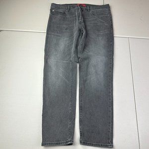 Hugo Boss‎ Jeans Mens 34x34 Black Straight Leg Dark Wash Regular Denim Used